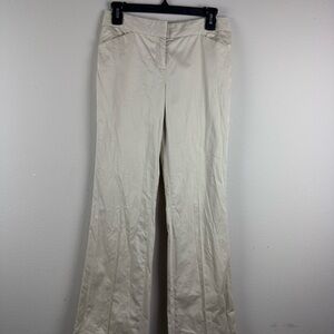 Express Women's Cream Editor Flare Bootcut Trousers Pants Size 0 R NWT